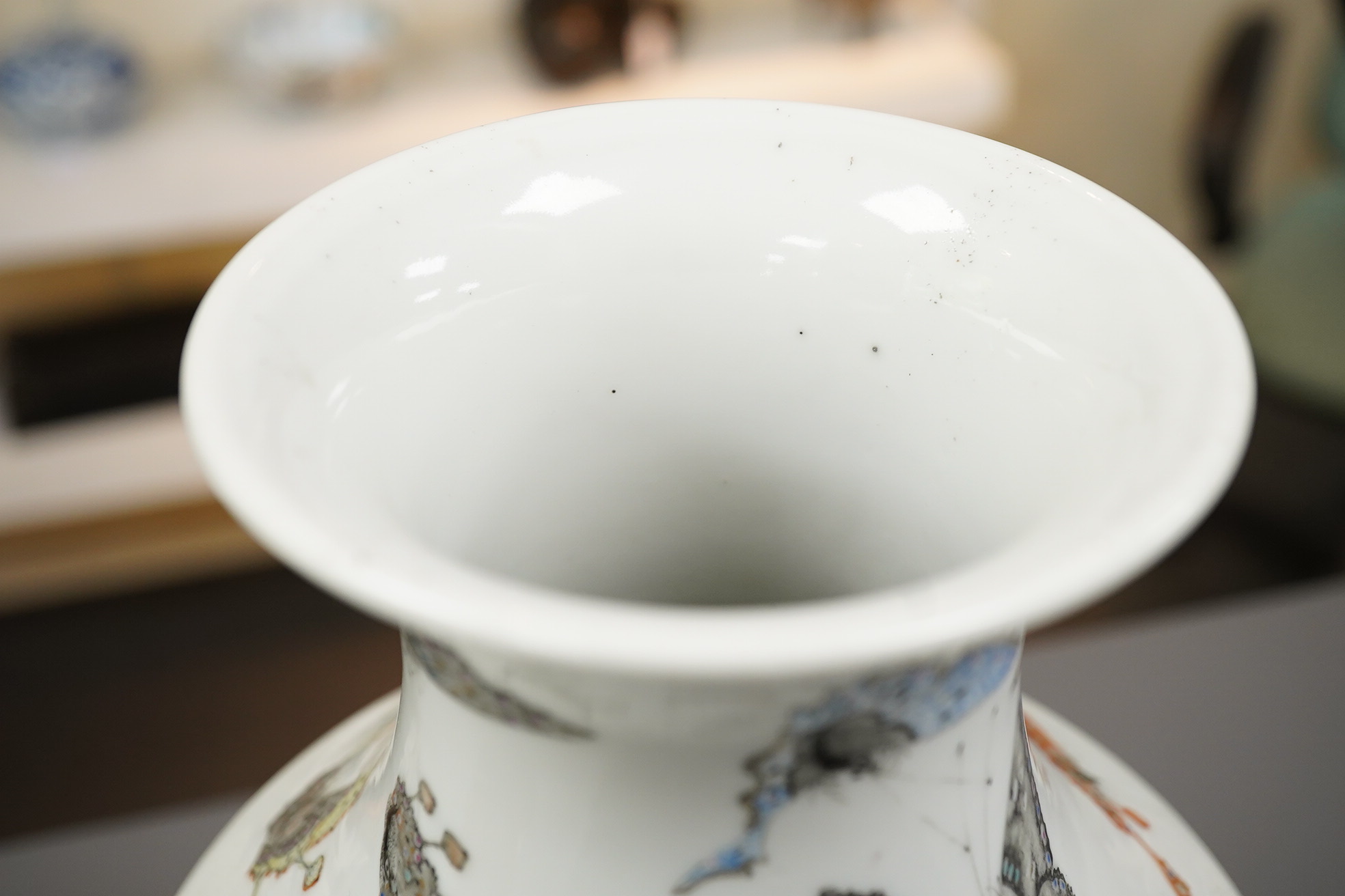A Chinese enamelled porcelain ‘Hundred Butterfly’ vase, Qianlong mark, Republic period